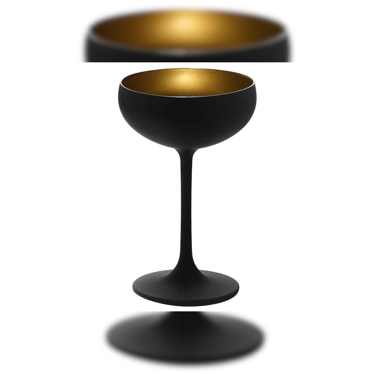 Stölzle Lausitz ELEMENTS Sektschale Schwarz-Gold 6er Set Image