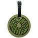 Mint Chocolate Chip Donut Yummy Green Round Leather Luggage Card Suitcase Carry-On ID Tag