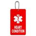 Graphics and More Heart Condition - Medical Emergency - Star of Life ID Card Luggage Tag
