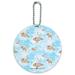 Pigs Could Fly Flying Clouds Sky Pattern Round Luggage ID Tag Card Suitcase Carry-On