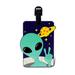 Puzzled Taggage! Alien Luggage Tag 3.5x5 Personalized Stylish Travel Accessory