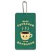 More Espresso Less Depresso Depression Coffee Funny Humor Wood Luggage Card Suitcase Carry-On ID Tag
