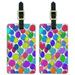 Colorful Balloons Pattern Luggage ID Tags Suitcase Carry-On Cards - Set of 2