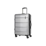 Swiss Mobility LAX Plastic 4-Wheel Spinner Luggage, Silver (HLG2024SM-SILVER)