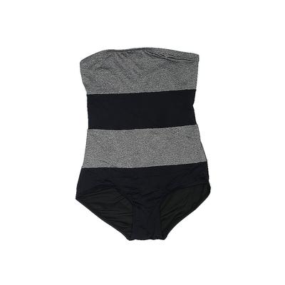 DKNY One Piece Swimsuit: Gray Swimwear - Size 4