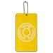 Green Lantern Blackest Night Sinestro Corps Yellow Lantern Logo Wood Luggage Card Suitcase Carry-On ID Tag