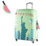 American Sport Plus Varsity 3-Piece Checked Spinner Luggage Bundle, Mint/New York/Watermelon