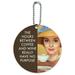 The Hours Between Coffee and Wine Really Have No Purpose Funny Humor Round Luggage ID Tag Card Suitcase Carry-On