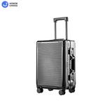 20 Inch Aluminum Alloy Hardshell Luggage Lighweight Carry-On Shockproof Trolley Case Suitcase with Spinner Wheels Tsa-Lock for Travel