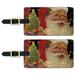 Christmas Holiday Believe in the Magic Luggage ID Tags Suitcase Carry-On Cards - Set of 2