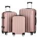 Linen Purity Multifunctional Large Capacity Traveling Storage Suitcase, Luggage with Spinner Wheels, Hardside, 3-Piece Set (20/24/28)Inches