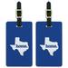 Graphics and More Texas TX Home State Luggage Suitcase ID Tags Set of 2 - Solid Navy Blue