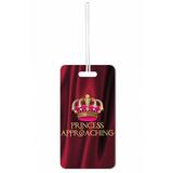 Princess Approaching Burgundy Large Hard Plastic Double Sided Luggage Identifier Tag