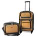 Jet 2-Piece Carry-On Messenger Bag Spinner Luggage Set, Charcoal/Orange