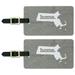 Graphics and More Massachusetts MA Home State Luggage Suitcase ID Tags Set of 2 - Textured Warm Grey Gray