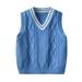 Musuos Fashion autumn childrenÂ´s vest V-neck sleeveless knitted sweater college style sweater jacket