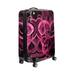 FUL Atomic 24 Inch Spinner Rolling Luggage Suitcase, ABS Hard Case, Upright, Pink