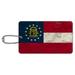 Rustic Distressed Georgia State Flag Luggage Card Suitcase Carry-On ID Tag