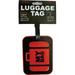 Fifth Avenue Manufacturers Large Heavy Duty Vulcanized Rubber Luggage Name Tag (My Bag - Red Suitcase)