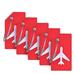 5PCS Silicon Luggage Tags Business Card Holder Travel ID Bag Tag Red Color by CPACC