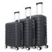 Luggage 3Pc Set Abs Luggage Hardside Suitcase Light Weight With Expandable