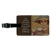 The Hours Between Coffee and Wine Really Have No Purpose Funny Humor Rectangle Leather Luggage Card Suitcase Carry-On ID Tag