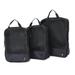 SwissTech 3 Piece Compression Packing Cubes, Black (Walmart Exclusive)