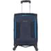 Ben Sherman Houndstooth Hike 20" Lightweight Softside Expandable 4-Wheel Spinner Carry-On Suitcase, Navy W/ Blue