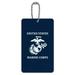 United States Marine Corps USMC White Blue Logo Officially Licensed Luggage Card Suitcase Carry-On ID Tag