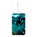 Orca Killer Whales Under the Sea Design Double Sided Luggage Identifier Tag