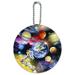 Solar System Planets Space Earth Saturn Jupiter Mars Round Luggage ID Tag Card Suitcase Carry-On