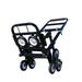 INTBUYING Folding Portable Stair Climbing Hand Truck Luggage Cart with Extended Hand Lever with 6 Wheels 2 Backup Wheels 2 Casters Black 420LBS