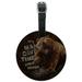 It's Man Cave Time Somewhere Bear Round Leather Luggage Card Suitcase Carry-On ID Tag