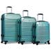 Dejuno Impact Hardside 3-Piece Spinner Luggage Set - Green