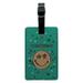 Starstruck Smiley Face with Stars Rectangle Leather Luggage Card Suitcase Carry-On ID Tag