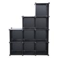 Cube Storage 9-Cube Closet Organizer Storage Shelves Cubes Organizer DIY Closet Cabinet Black