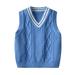 Musuos Fashion autumn childrenÂ´s vest V-neck sleeveless knitted sweater college style sweater jacket