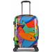 BiggDesign Handside Carry-on Spinner Luggage Rolling Ride-on Travel Trolley Functional Suitcase %100 ABS Raw Material Colorful Fish Printed 360Â° Swivel Casters, Lock System, Size options
