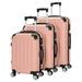 Zimtown 3Pcs 20/24/28" Luggage Set Travel Bag TSA Lock Trolley Carry On Suitcase Rose Gold