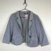 Free People Jackets & Coats | Free People Cotton Crop Blazer Jacket | Color: Black | Size: 6
