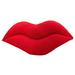 Lip Plush Pillow Decorative Lip Shape Soft Cushion Bed Sofa Throw Pillow (Large, Red)