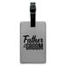 Father of the Groom Wedding Rectangle Leather Luggage Card Suitcase Carry-On ID Tag