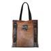 ASHLEIGH Canvas Tote Bag Brown Travel Steam Trunk Luggage Suitcase Travelling Humor Funny Reusable Handbag Shoulder Grocery Shopping Bags