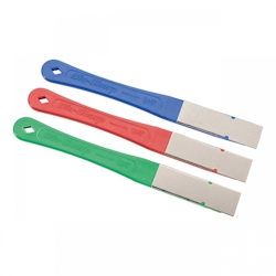 DMT Dia-Sharp Mini-Hone Kit, Diamantschärfer mit Griffen, blau/grob, rot/fein, grün/extrafein, Image