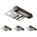 GKOplus 4 Inch Dark Bronze/Silver Low Voltage Integrated Led Step Light Pack 4-Set Aluminium/Metal in Brown/Gray | 0.77 H x 3.07 W x 4 D in | Wayfair