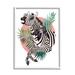 Stupell Industries Fashion Bow Zebra Funky Safari Animal Tropical Palms Black Framed Giclee Texturized Art By Ziwei Li in Brown/Green | Wayfair