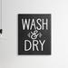 Stupell Industries Wash & Dry Vintage Cleaning Phrase Canvas, Wood in Black | 15 H x 10 W x 0.5 D in | Wayfair aj-111_wd_10x15