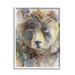 Stupell Industries Abstract Watercolor Bear Portrait Wild Forest Animal XXL Black Framed Giclee Texturized Art By Kamdon Kreations in Brown | Wayfair