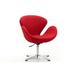 Lounge Chair - Latitude Run® Bason 28.7" Wide Swivel Lounge Chair Wool, Steel in Red | 41.2 H x 28.7 W x 24.2 D in | Wayfair ORNL2112 45371046