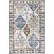 Blue/Brown 48 x 0.16 in Area Rug - Langley Street® Agustina Oriental Gray/Blue/Brown Machine Washable Area Rug Polyester | 48 W x 0.16 D in | Wayfair